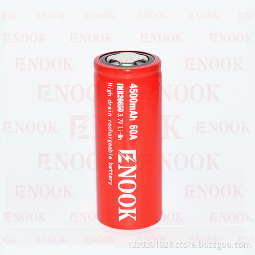 enook battery enook 26650 4500mAh 60A IMR 26650 rechargeable li-ion battery 26650 lithium battery 26650 battery 60amp for vaping